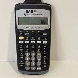 Texas Instruments TI BA II PLUS Business Analyst Financial Calculator with Cover